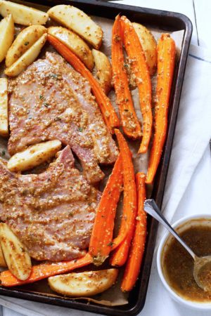 Maple Dijon Baked Pork Chops