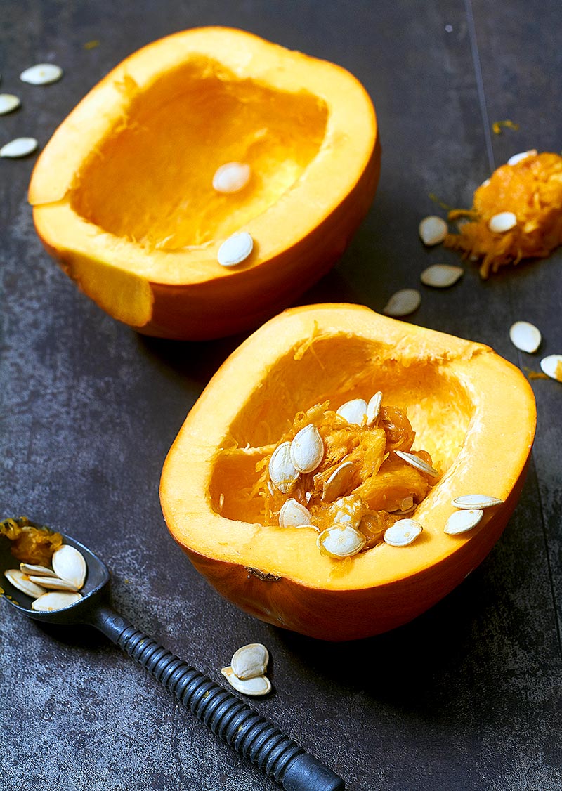 roasted pumpkin with bacon