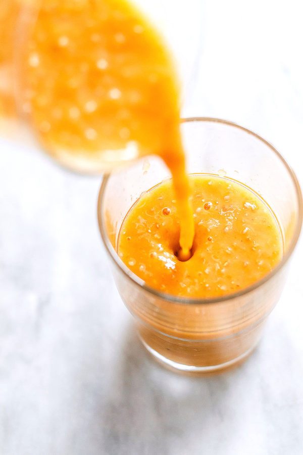 Pumpkin Chia Seeds Smoothie - #recipe by #eatwell101 - https://www.eatwell101.com/pumpkin-chia-seeds-smoothie-recipe