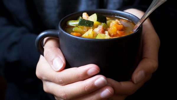 Superfood Bacon Vegetable Soup - #recipe by #eatwell101 - https://www.eatwell101.com/hearty-vegetable-bean-bacon-soup