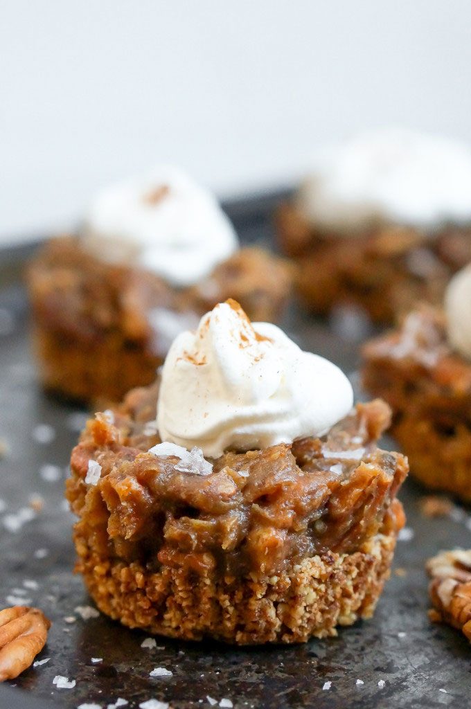 Salted Caramel Pecan Pie Tarts