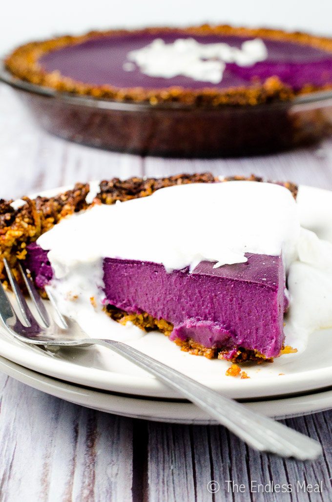 Purple Sweet Potato Pie Recipe Vegan | Alxala