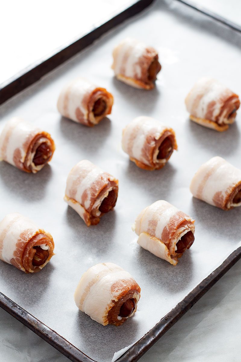 Baked bacon wrapped dates recipe bacon appetizer recipe eatwell101