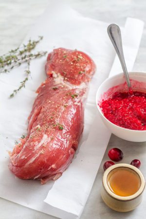 Roasted Pork Tenderloin with Cranberry Glaze