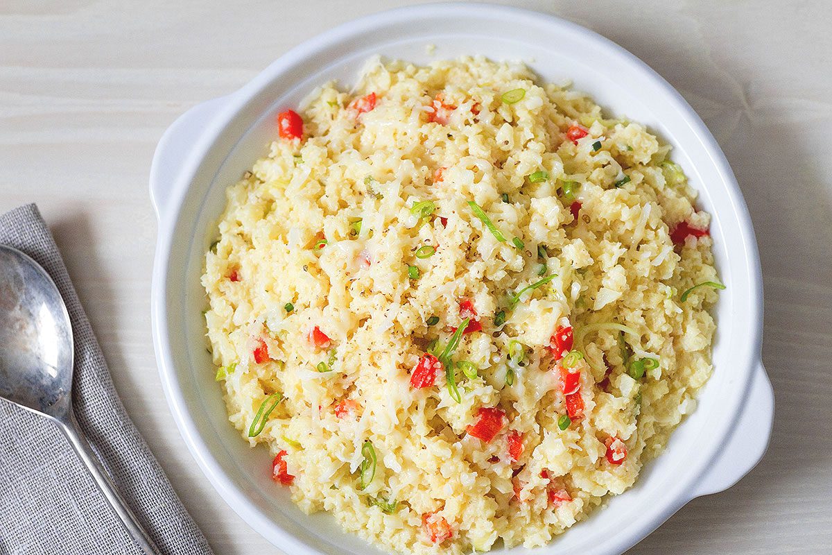 Parmesan Cauliflower Fried Rice (Low-Carb)