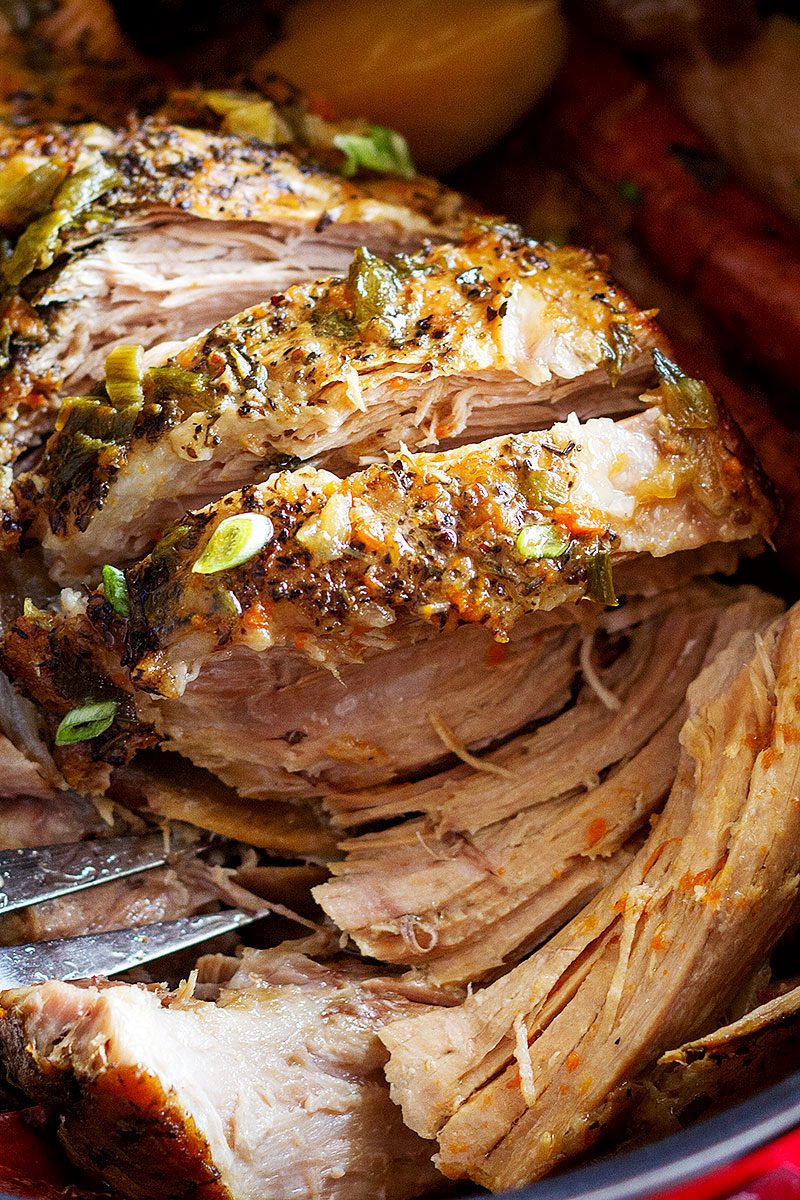 OnePot Pork Roast Recipe with Garlic Carrot and Potatoes