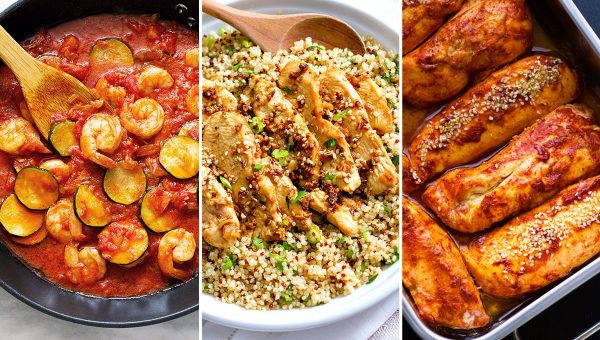 22 Fast and Healthy Dinners for Busy Nights - #recipe by #eatwell101 - https://www.eatwell101.com/healthy-dinner-recipes-for-busy-nights