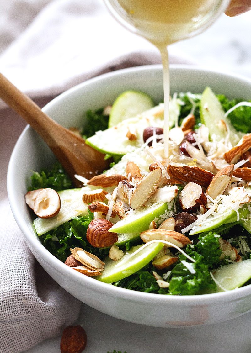 Almond kale salad