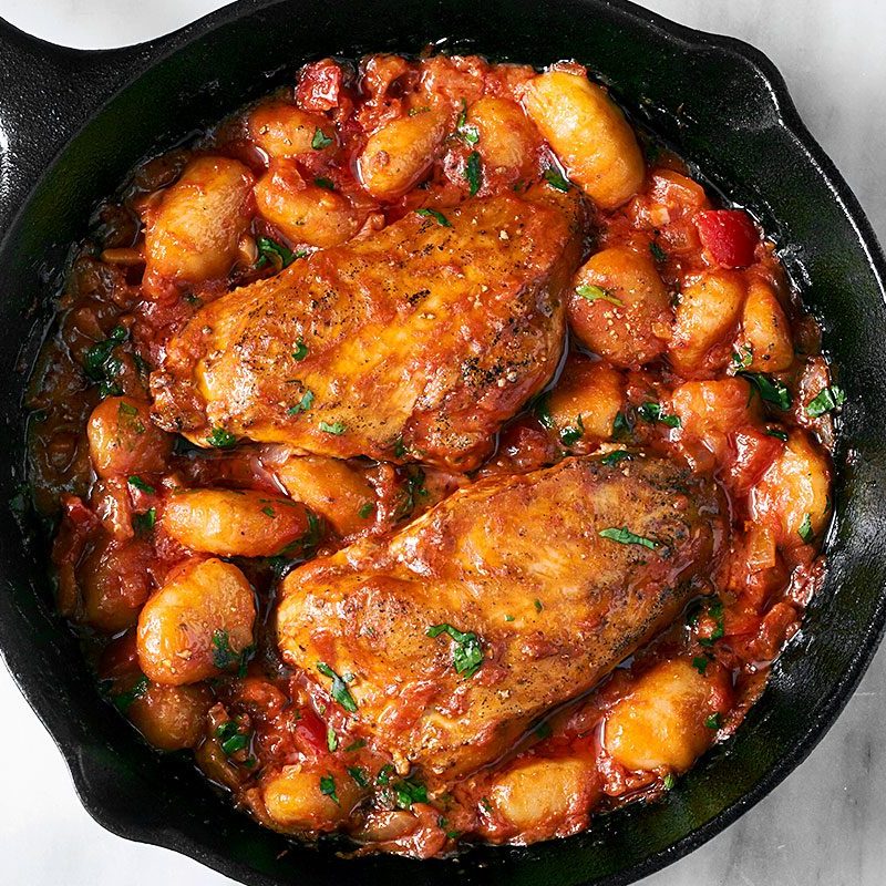 One-Pan Chicken Gnocchi with Tomato Butter Sauce — Eatwell101