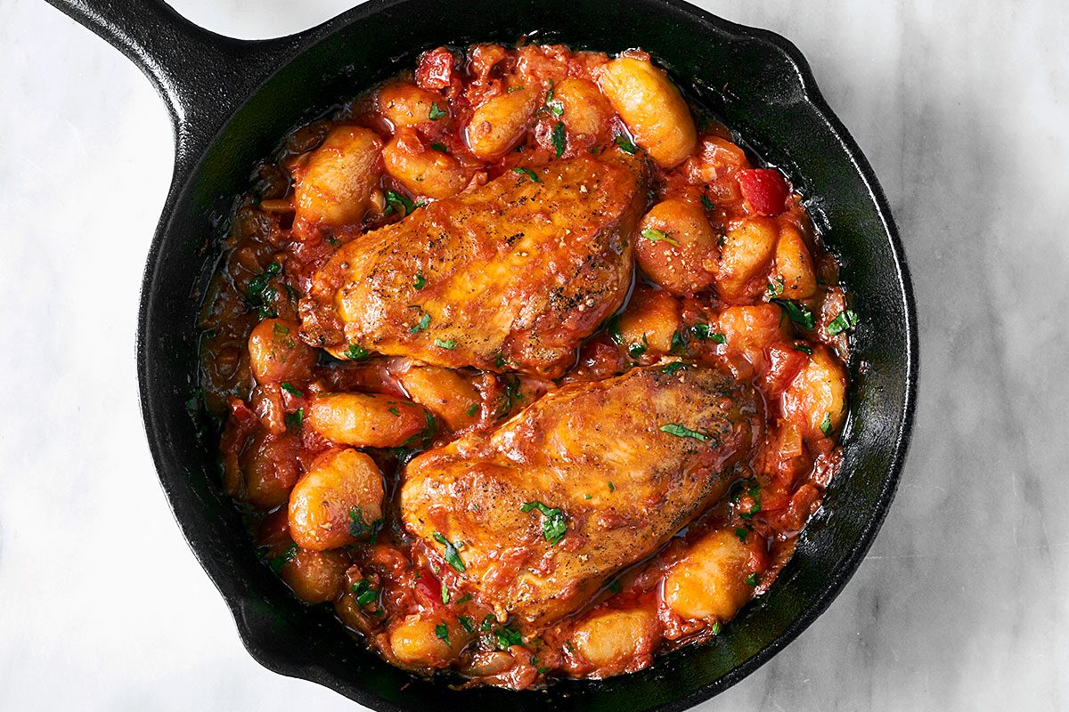One-Pan Chicken Gnocchi with Tomato Butter Sauce — Eatwell101