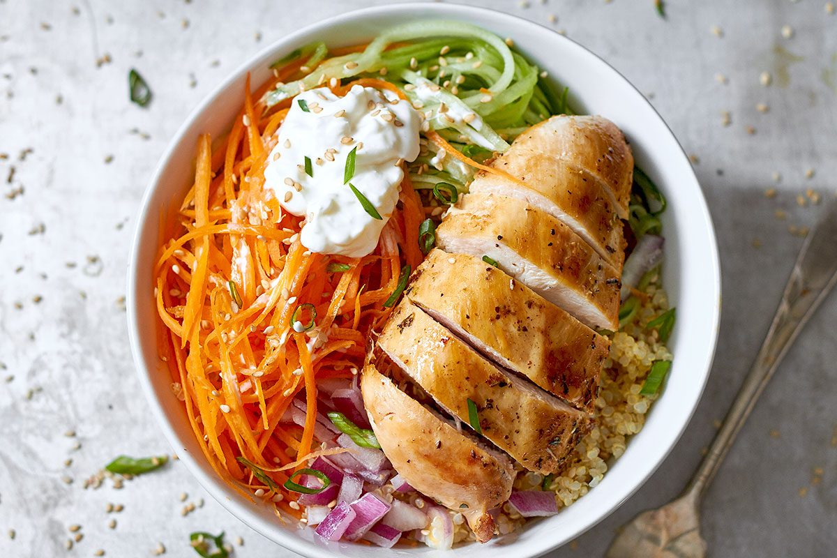 Meal Prep Grilled Chicken Veggie Bowls