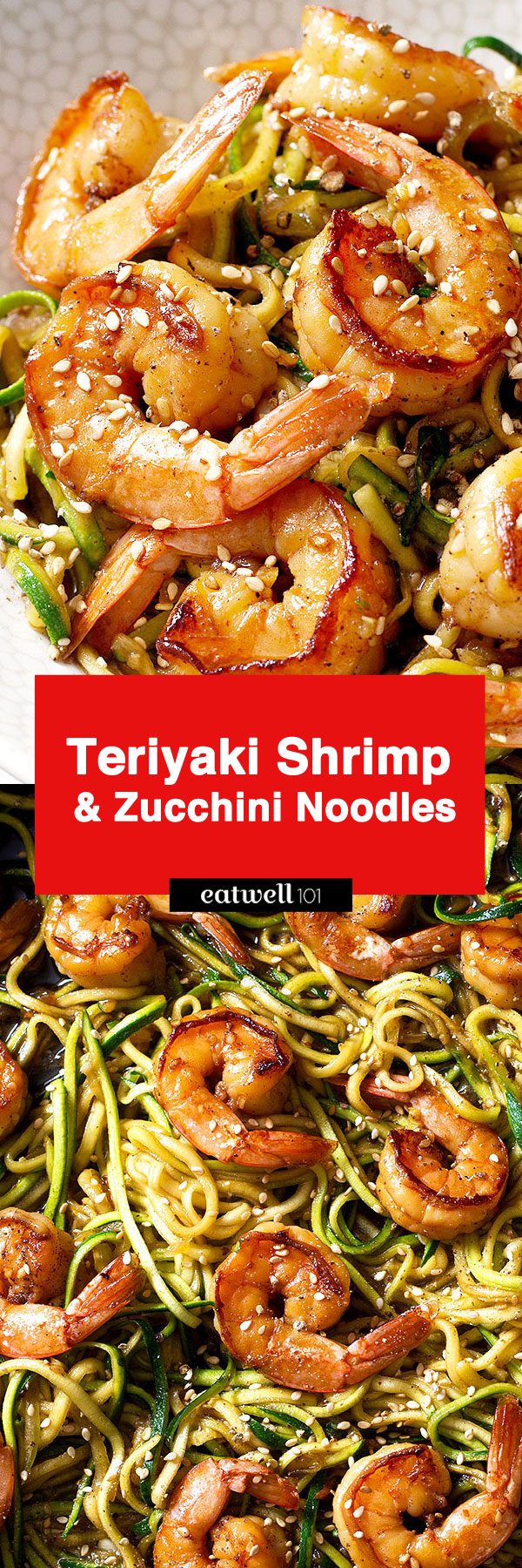 Stir Fry Teriyaki Shrimp with Zucchini Noodle — Eatwell101