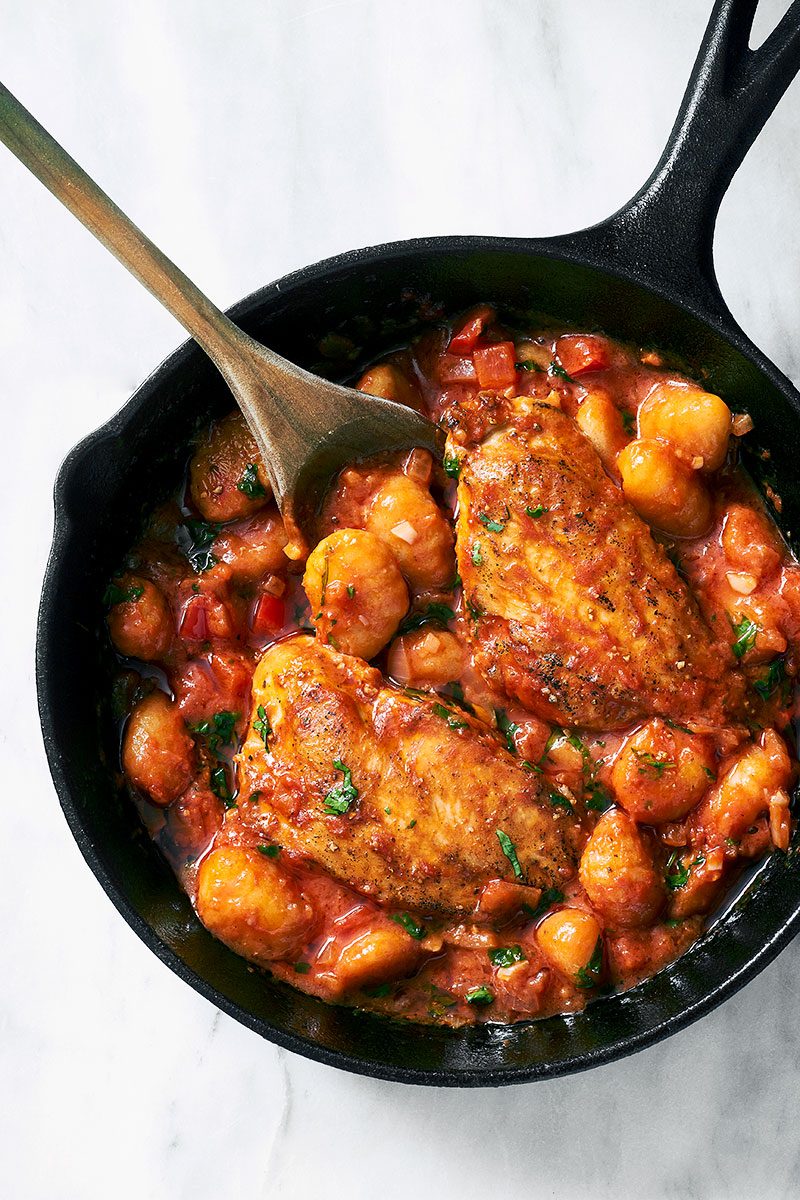 One-Pan Chicken Gnocchi with Tomato Butter Sauce-recipes