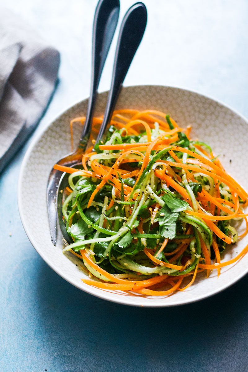 healthy sesame cucumber salad