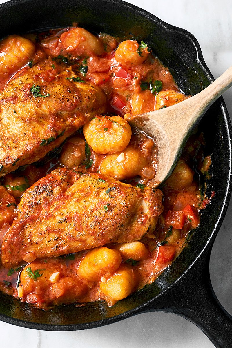 One-Pan Chicken Gnocchi with Tomato Butter Sauce