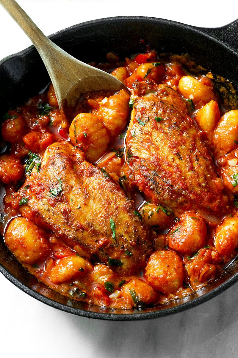 One-Pan Chicken Gnocchi with Tomato Butter Sauce — Eatwell101