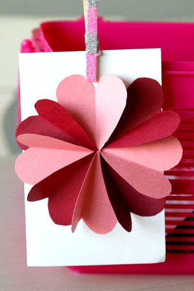 Diy Flower By Hearts Card