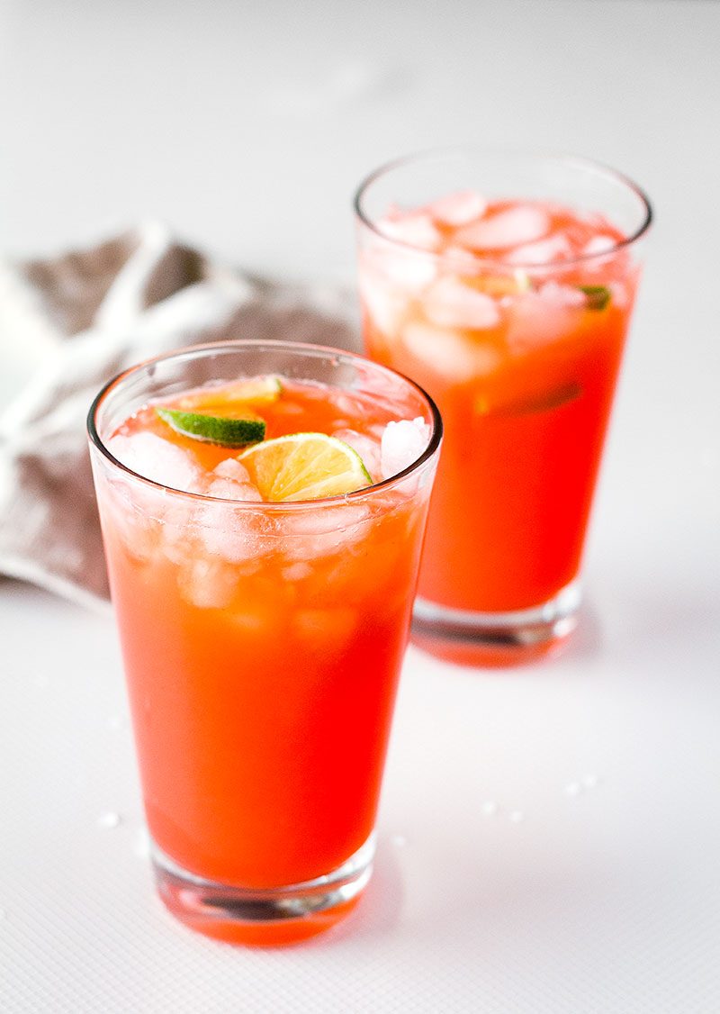 Limetten-Erdbeer-Margaritas