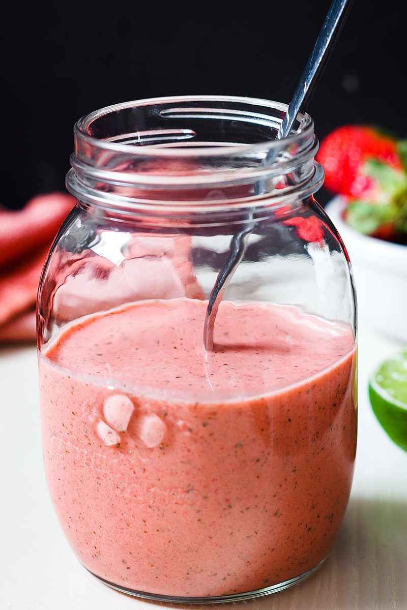 strawberry dressing salad