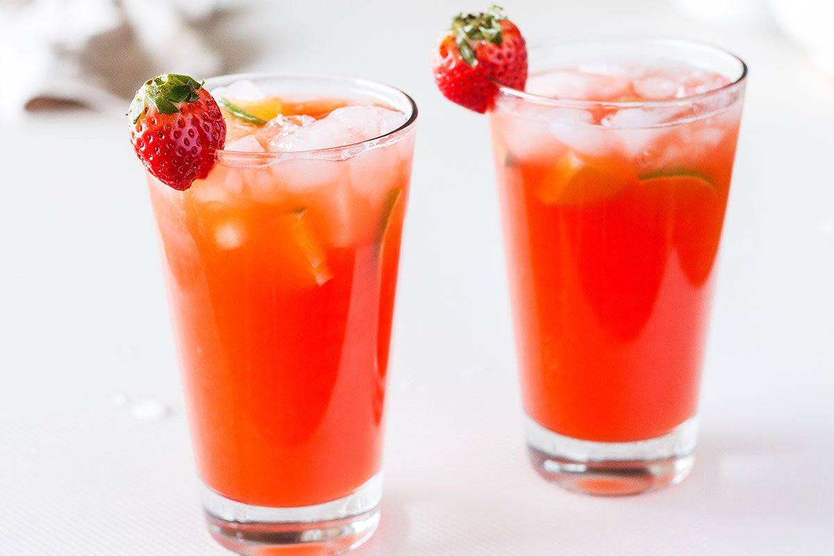 Lime Strawberry Margaritas