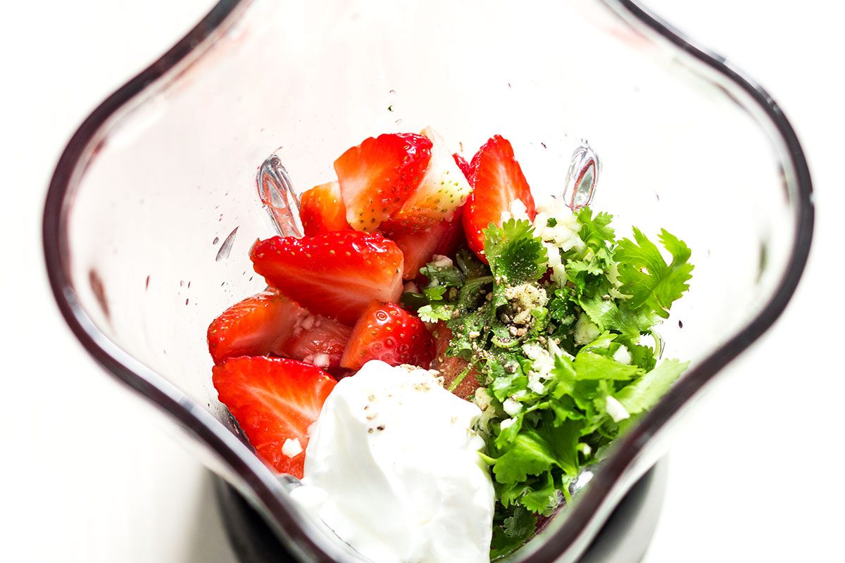 Healthy Strawberry Cilantro Lime Dressing