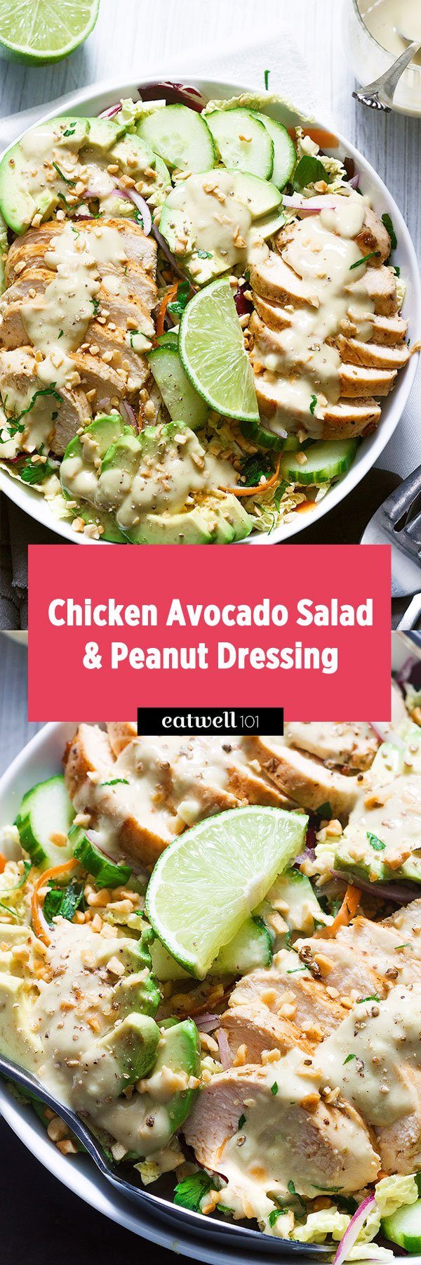 Avocado chicken salad - #avocado #chicken #salad #recipe #eatwell101 - This chicken avocado salad tastes so good you won't believe it's healthy!