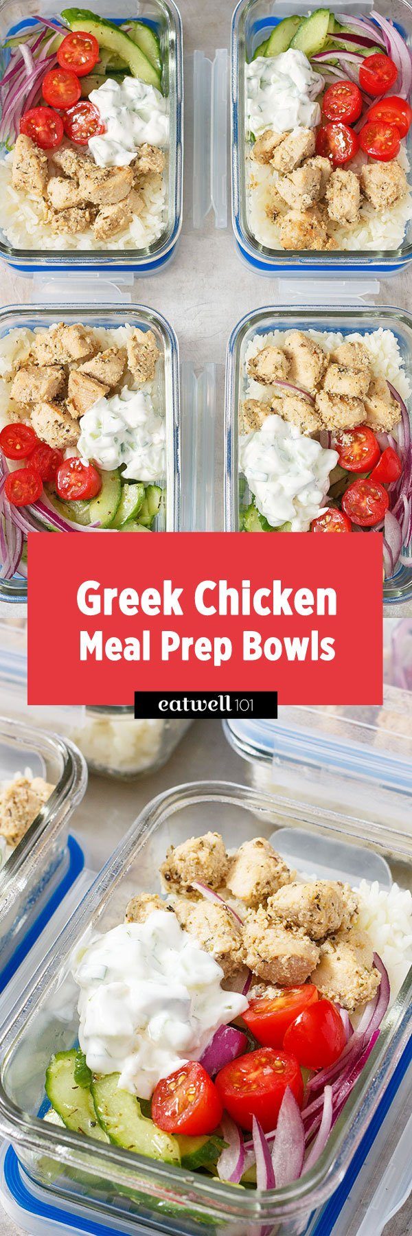 Greek Chicken Meal Prep Bowls - Cooks Well With Others