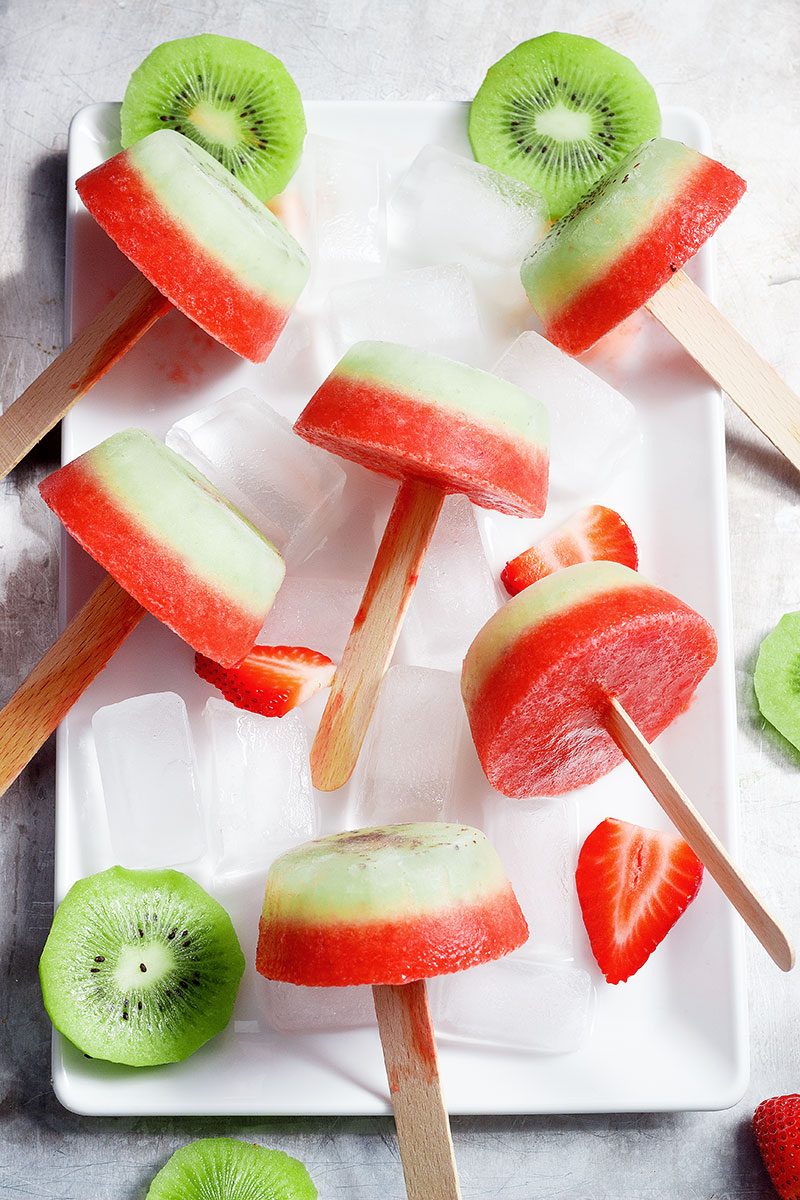 Healthy Strawberry Kiwi Ice Pops Recipe