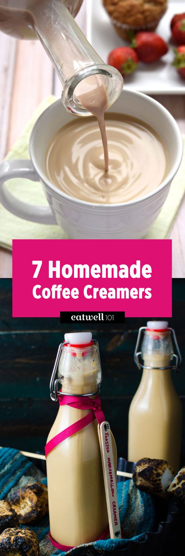 Homemade Coffee Creamers - #coffee #creamer #recipes #eatwell101 -  7 Coffee Creamer Recipes to Fancy Up Your Morning. Amp up your morning coffee with these delicious coffee creamer recipes.
