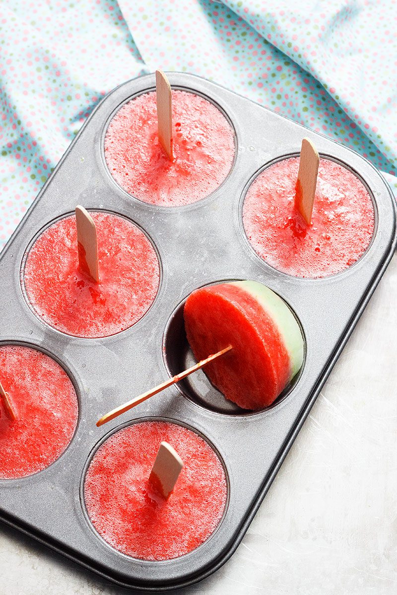 Kiwi-Strawberry Ice Pops