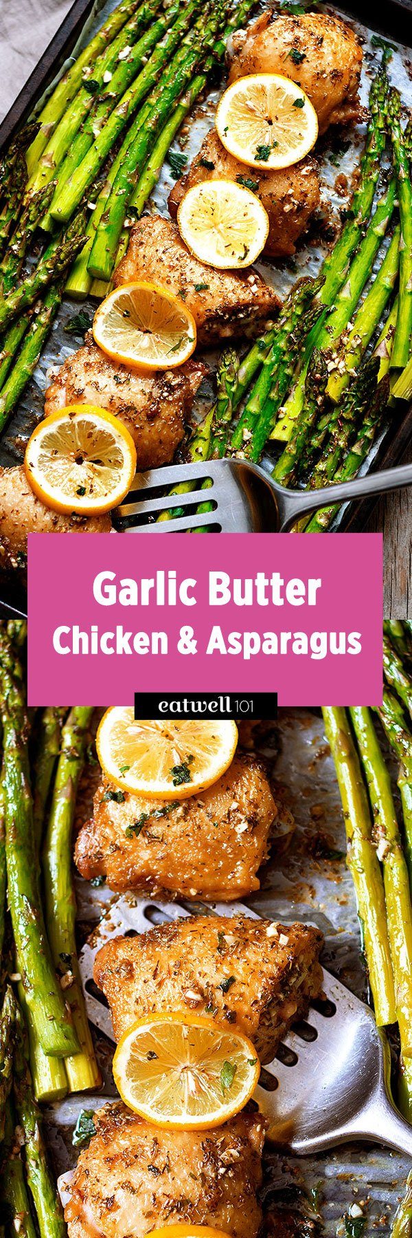 Garlic Butter Chicken Recipe and Asparagus — Eatwell101