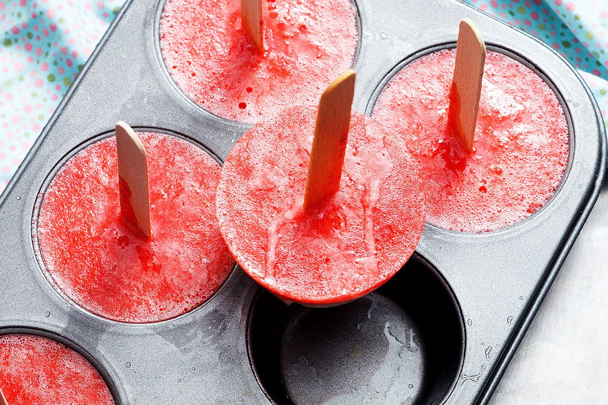 Kiwi Strawberry Fruit Popsicles