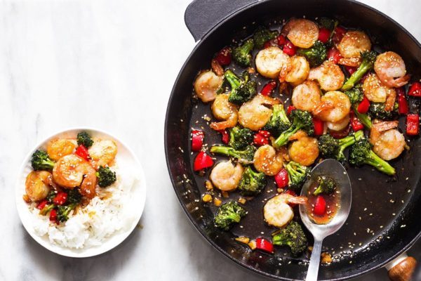 Teriyaki Shrimp and Broccoli Stir Fry