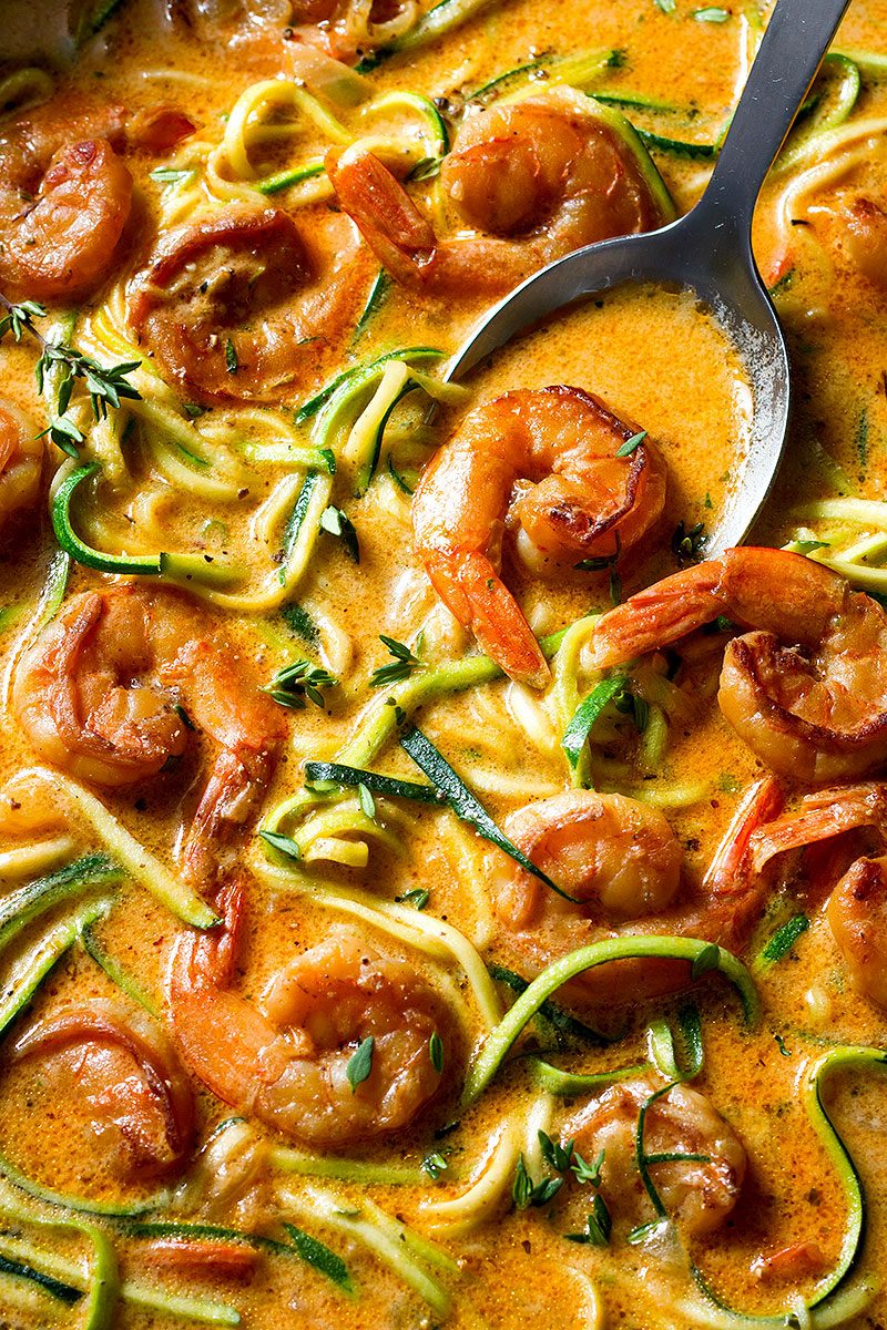 Zucchini-Noodles-with-creamy-Shrimp