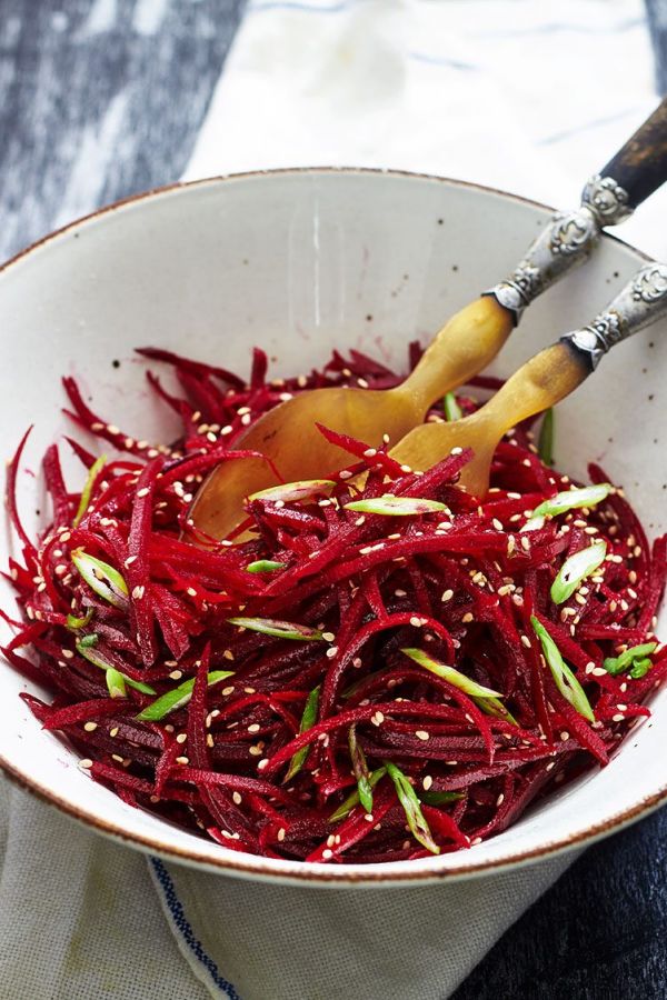 Simple Sesame Beet Salad - #recipe by #eatwell101 - https://www.eatwell101.com/beet-salad-recipe