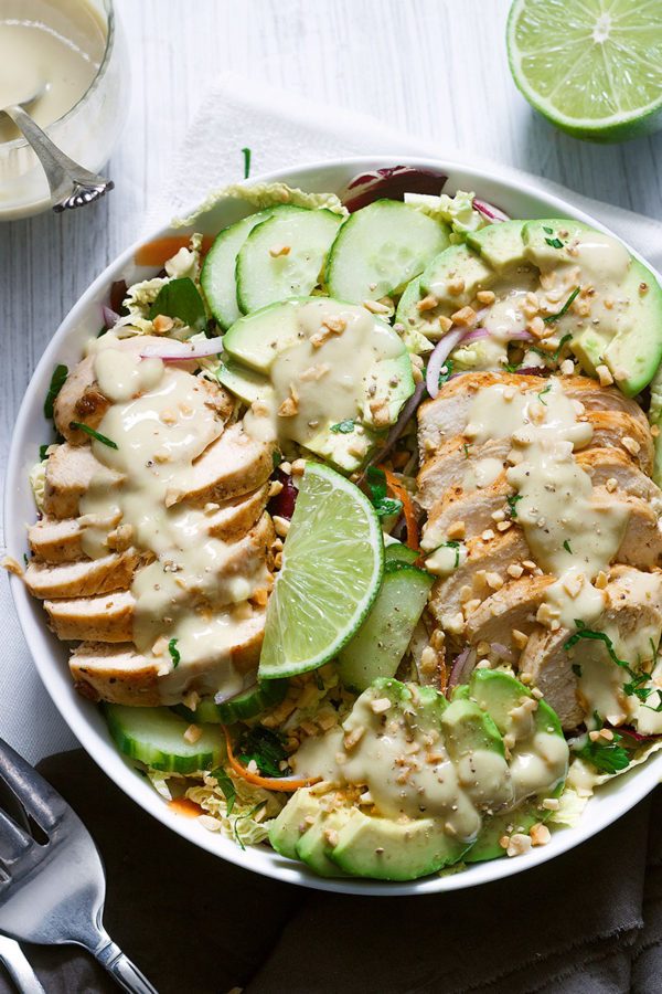 Avocado Chicken Salad - #recipe by #eatwell101 - https://www.eatwell101.com/avocado-chicken-salad-recipe