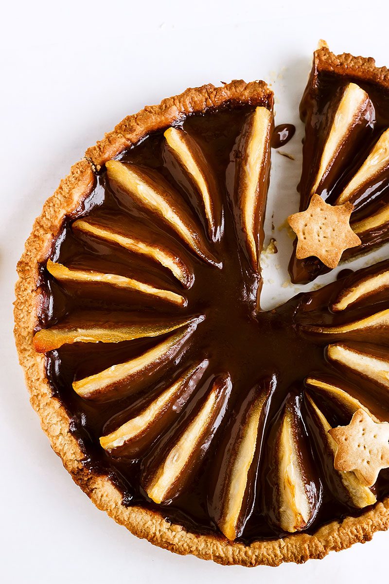 chocolate and pear tart 2