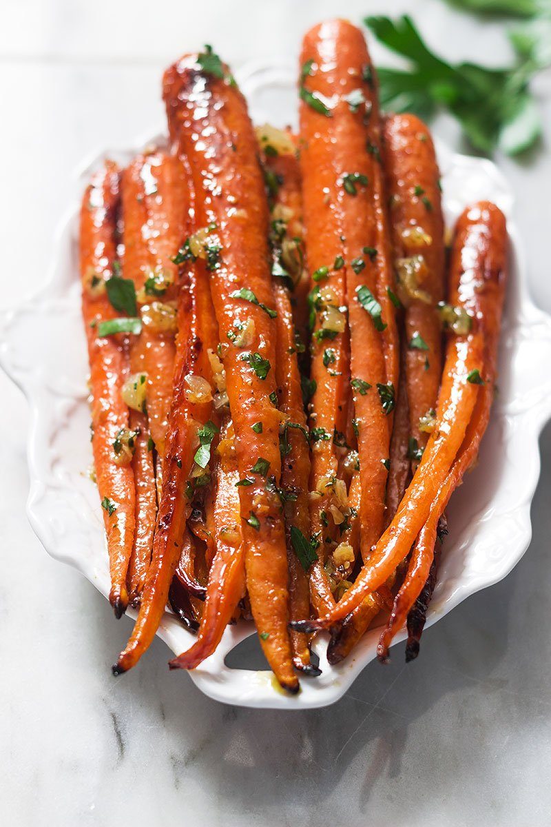 honey garlic butter roasted carrots recipe 2