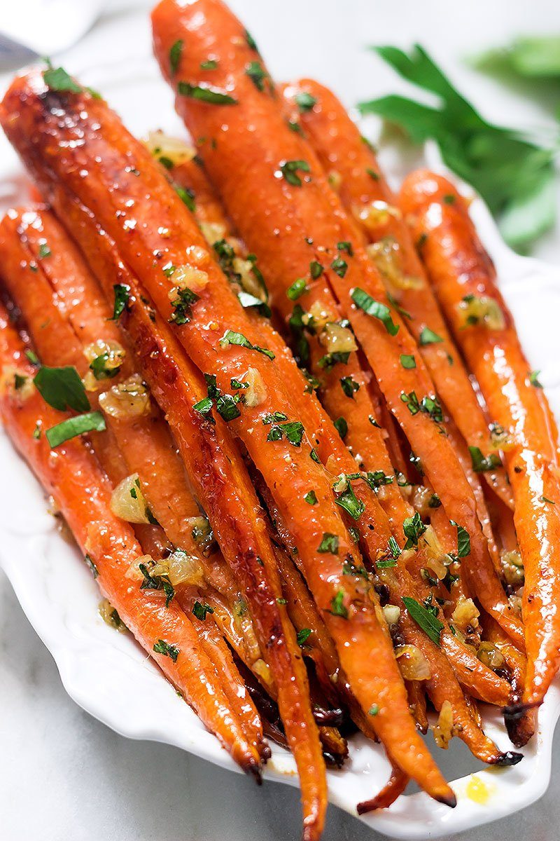 honey garlic butter roasted carrots recipe 3