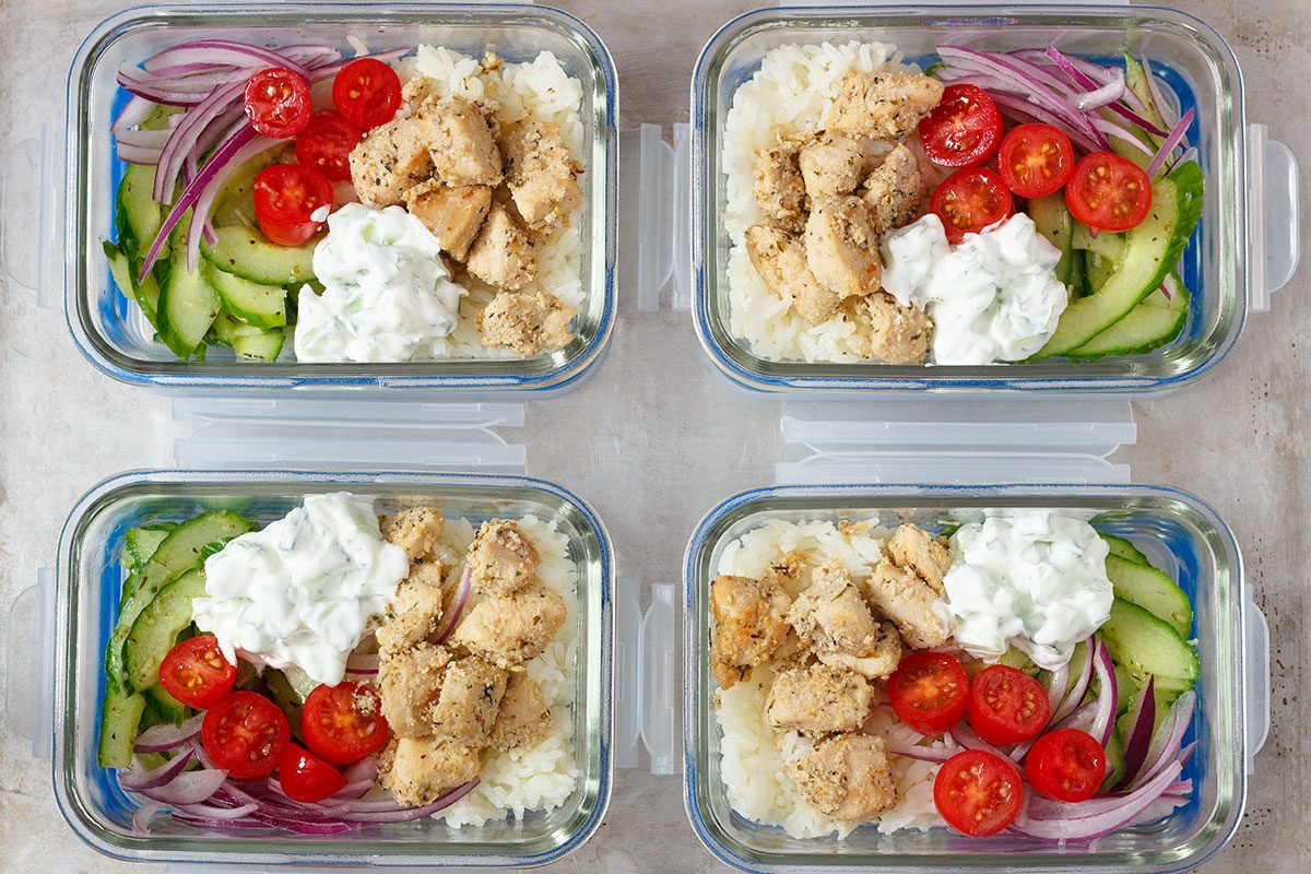 Greek Chicken Meal Prep Bowls - Primavera Kitchen