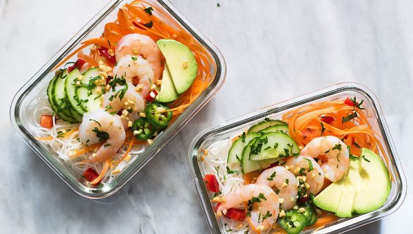 Spring Roll Meal Prep Bowls for the Week - #recipe by #eatwell101 - https://www.eatwell101.com/meal-prep-bowls-recipe-healthy