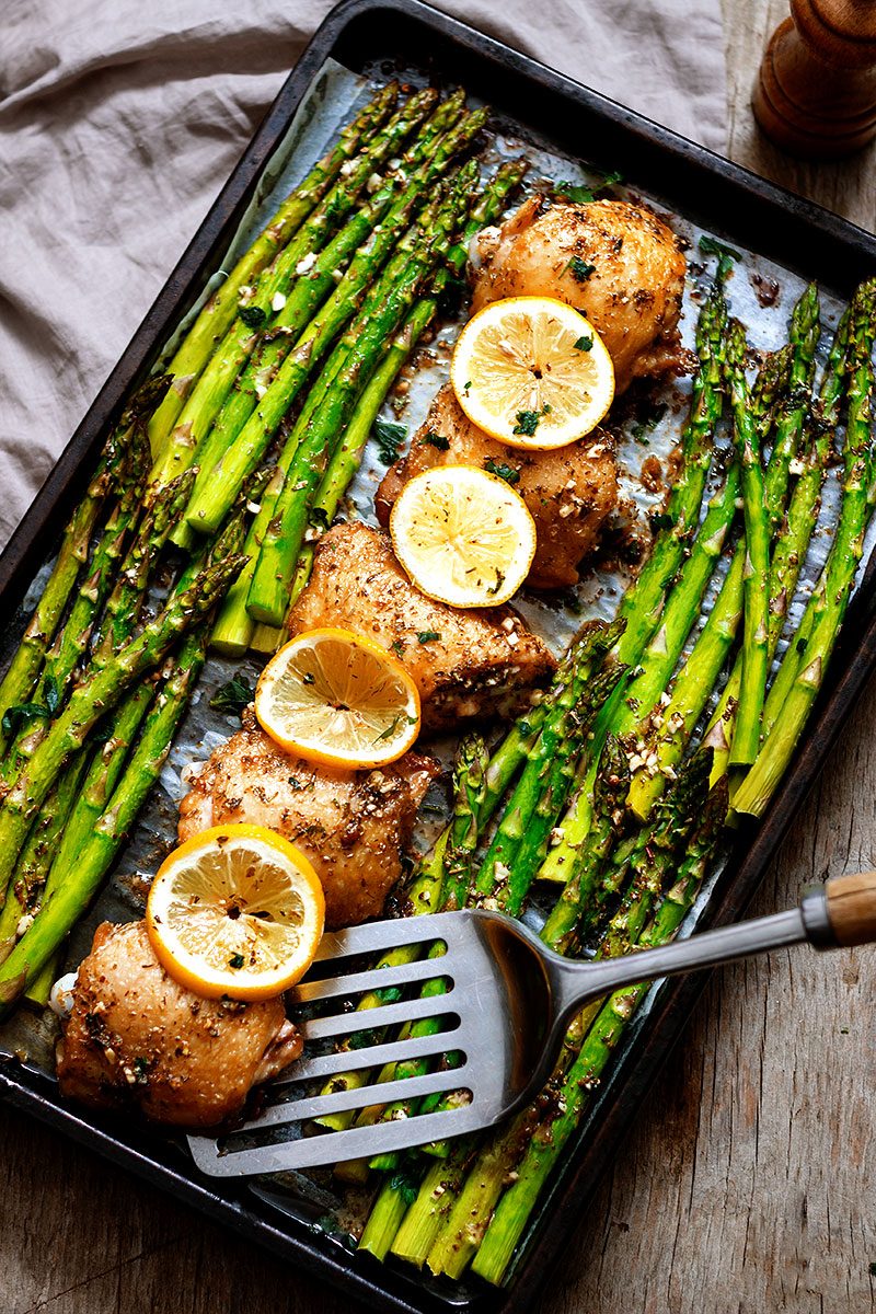 Garlic Butter Chicken Recipe and Asparagus — Eatwell101