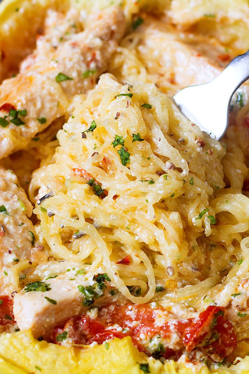 Chicken Spaghetti Squash Recipe — Eatwell101