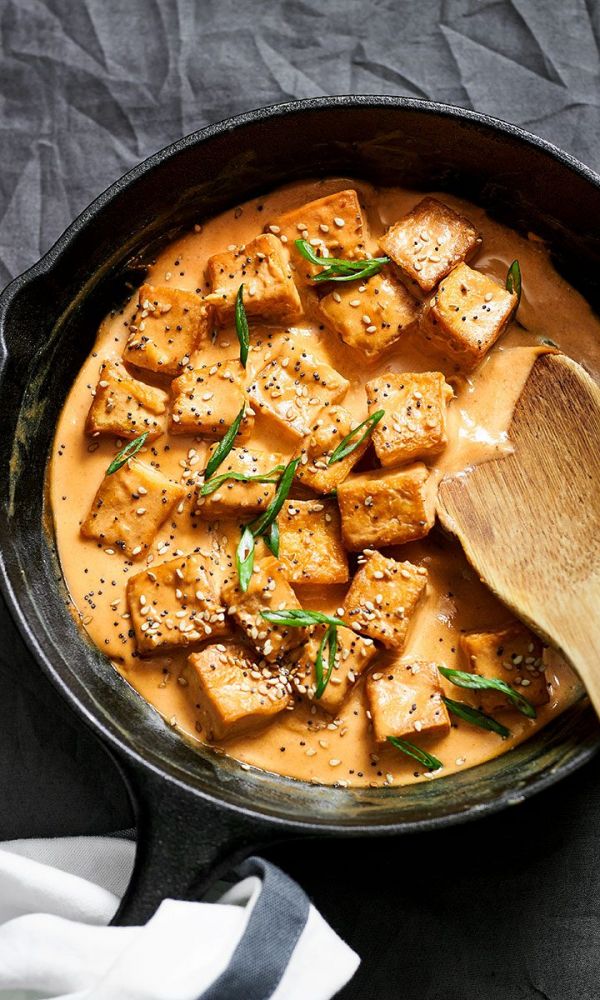 Spicy Tahini Tofu Stir Fry