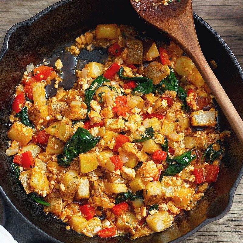 Tofu Scramble Breakfast Skillet Recipe — Eatwell101