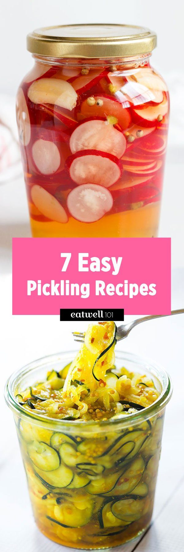 7 Easy Pickling Recipes - #pickling #recipes #eatwell101 - Try these easy pickling recipes and make your own pickled vegetables with seasonal veggies!