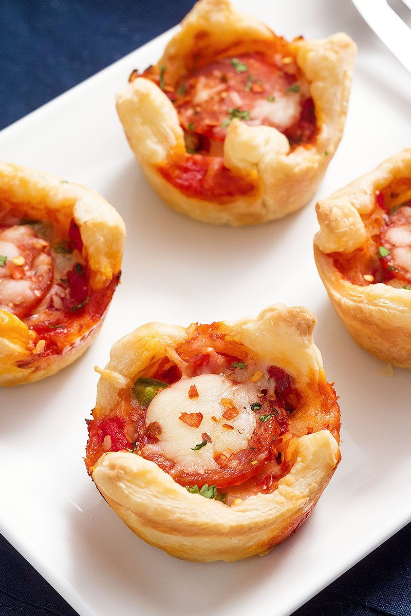 Pepperoni-mini-Pizza Puffs