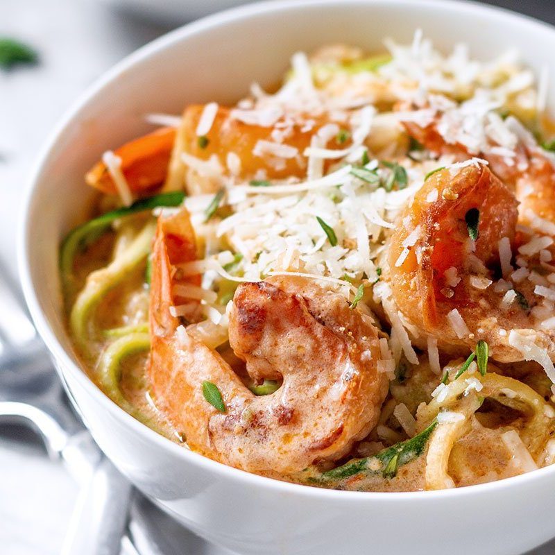 Shrimp Scampi with Zucchini Noodles — Eatwell101