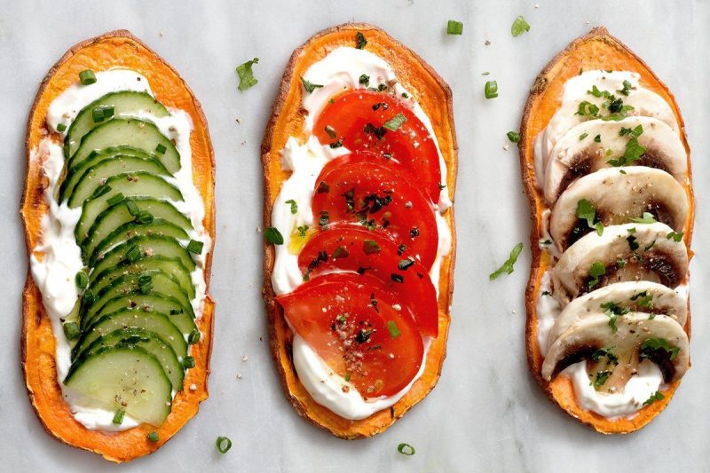 Sweet Potato Toasts - #recipe by #eatwell101 - https://www.eatwell101.com/sweet-potato-toasts-recipe