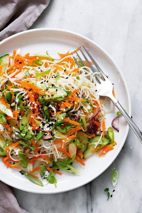 Spring Roll Noodle Salad - #recipe by #eatwell101 - https://www.eatwell101.com/noodle-salad-recipe